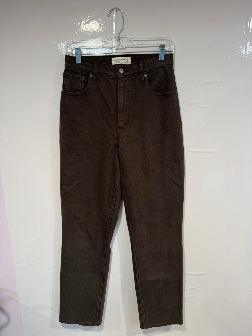 Abercrombie & Fitch Dark Brown Straight Leg Pants